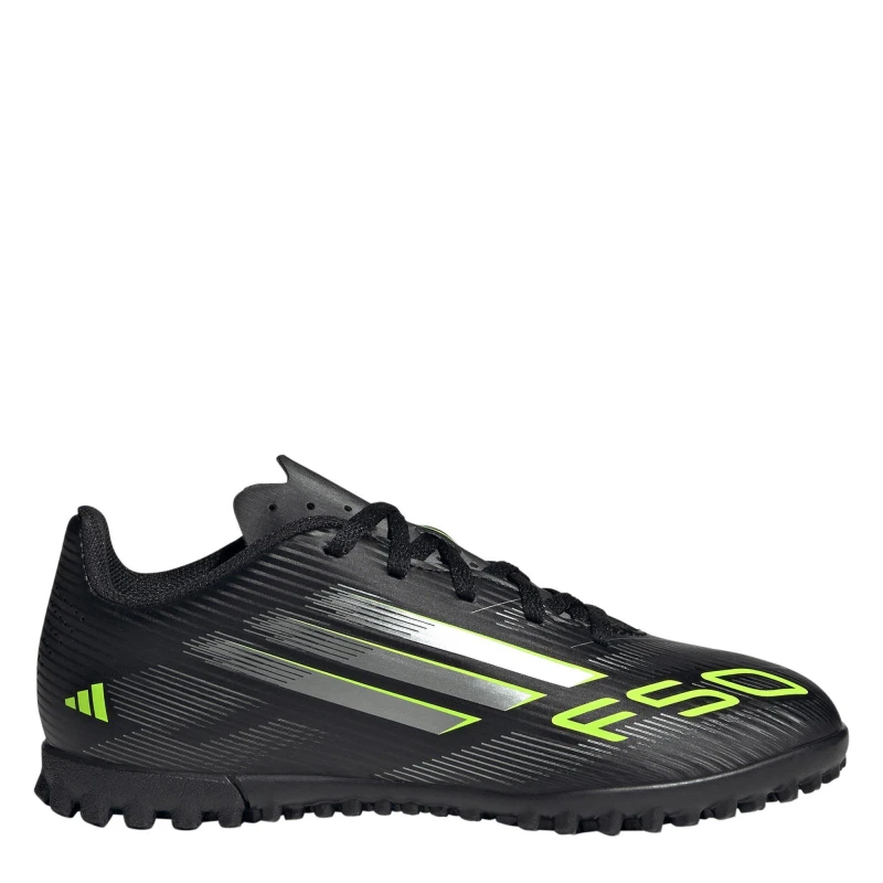Image of adidas F50 Club Juniors Astro Turf Football Boots Black/Lemon male 3 (35.5)