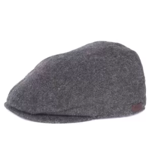 Image of Barbour Mens Barlow Flat Cap Grey Herringbone Large
