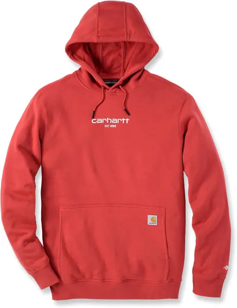 Image of Carhartt Lightweight Logo Graphic Hoodie, red, Size M