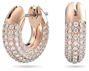 Image of Swarovski 5636531 Dextera Rose-Gold Hoop Earrings Jewellery