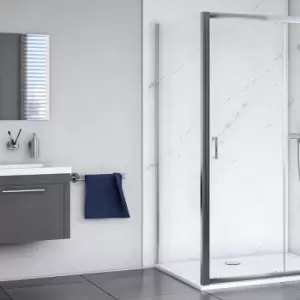 Image of Aqualux Framed 6mm Shower Enclosure Side Panel Only 760mm in Chrome