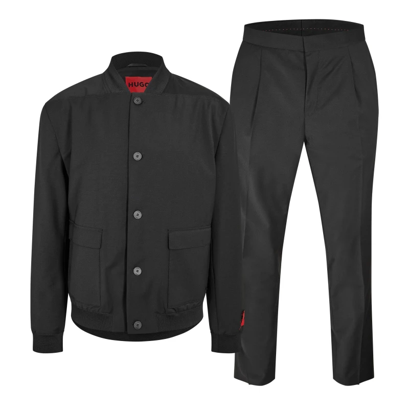 Image of Hugo Mens Hayson/Grayson223F1X Suit Black male 36 (46)