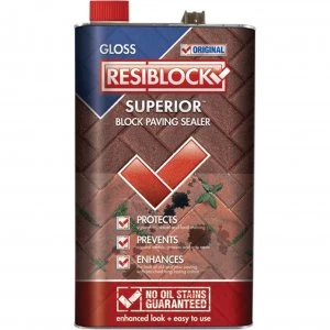 Image of Everbuild Resiblock Superior Block Paving Sealer Natural 5l