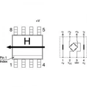 Image of NXP Semiconductors KMZ 51 Magnetic Field Sensor 5 Vdc