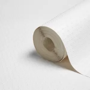 Image of Retford Anaglypta Original Churchill White Dots Paintable Wallpaper