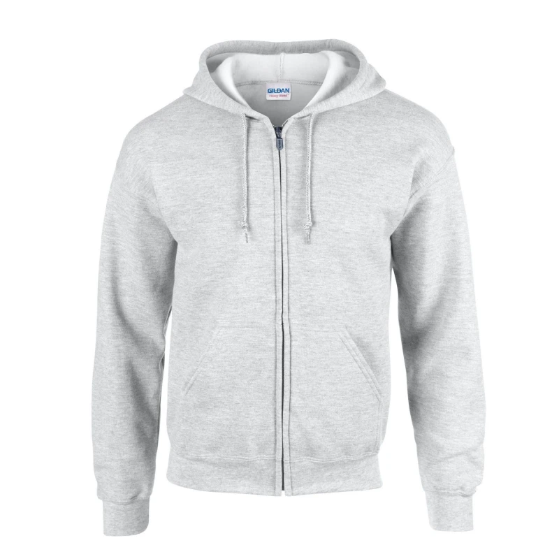 Image of Gildan Heavy Blend Full Zip Full Zip Hoodie in Mid Grey Size: Small Mid Grey Unisex S