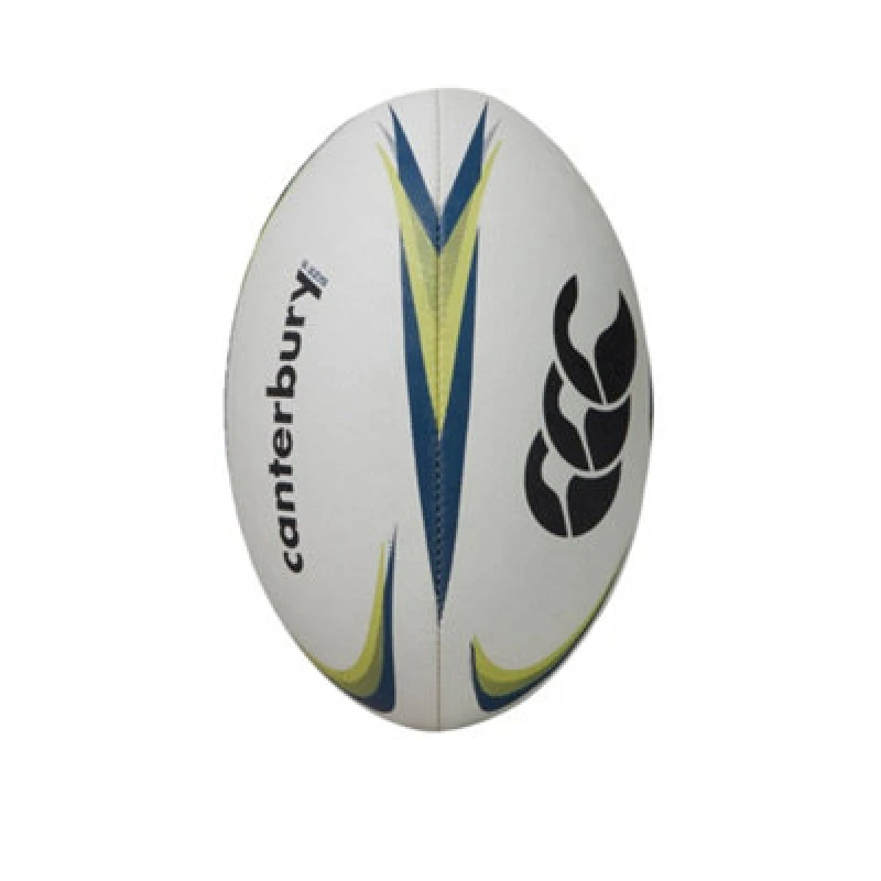 Image of Canterbury Mentre Rugby Ball White/lime (5)