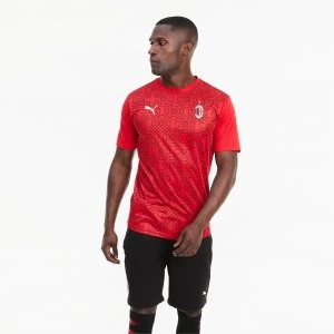 Image of PUMA AC Milan Home Stadium Mens Jersey, Tango Red/Black, size Small, Clothing