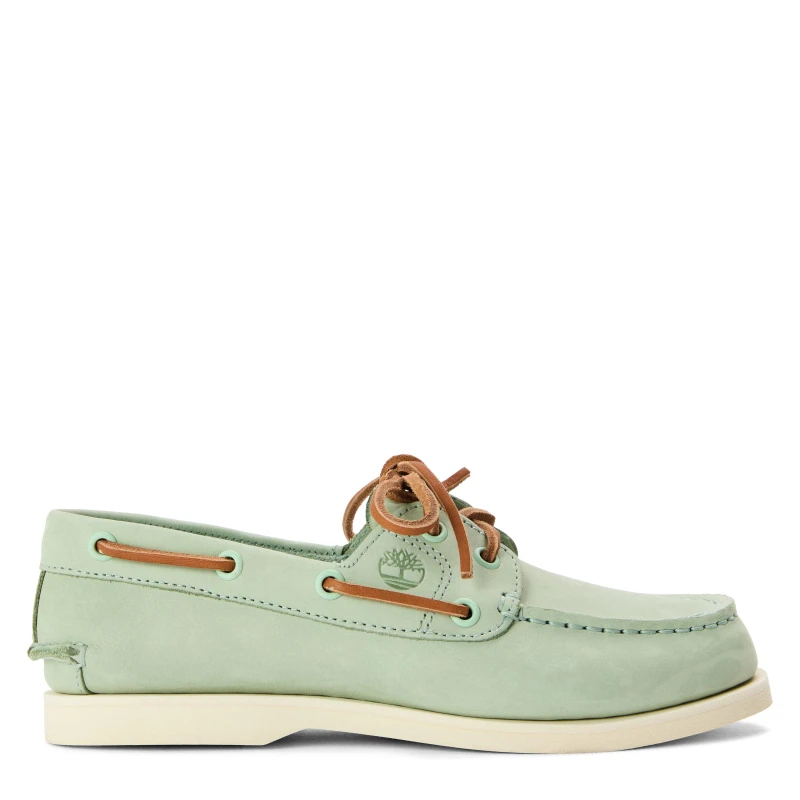 Image of Timberland Womens Boat Shoe Rust Nubuck Boat Shoes Light Green female 3.5 (36)
