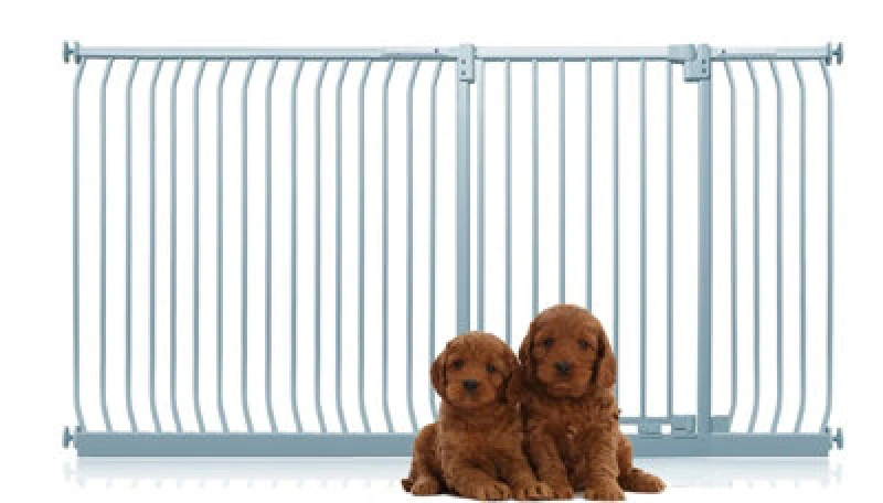 Image of Bettacare Extra Tall Elite Dog Gate, 207Cm - 216Cm, Matt Grey, Extra Tall 96.8Cm In Height, Pressure Fit Pet Gate
