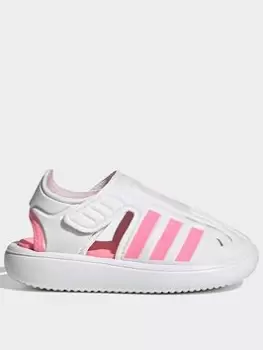 Image of adidas Sportswear Adidas Unisex Infant Water Sandal, White/Pink, Size 9 Younger