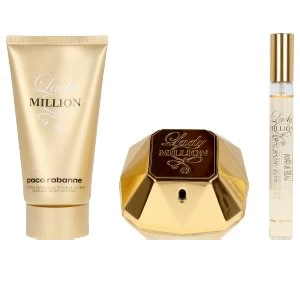 Image of Paco Rabanne Lady Million Gift Set 50ml Eau de Parfum + 75ml Body Lotion + 10ml Eau de Parfum