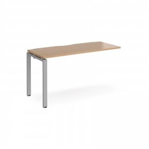Image of Adapt II Add On Unit Single 1400mm x 600mm - Silver Frame Beech top