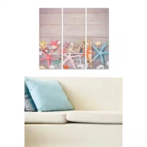 Image of MDF1044683 Multicolor Decorative MDF Painting (3 Pieces)