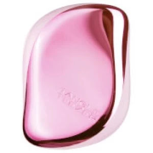 Image of Tangle Teezer Compact Styler Detangling Hairbrush Baby Doll Pink Chrome