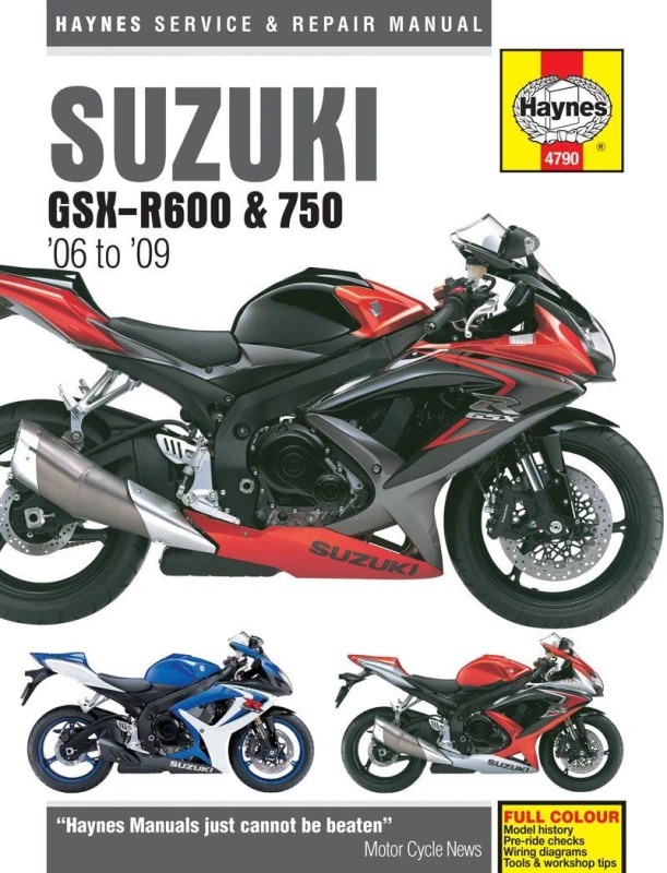 Image of 4790 - Haynes Service Manual For Suzuki GSX-R 600 2006-2016 4790