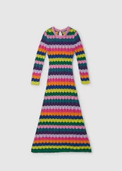 Image of Olivia Rubin Womens Mirabel Crochet Rainbow Dress In Multi