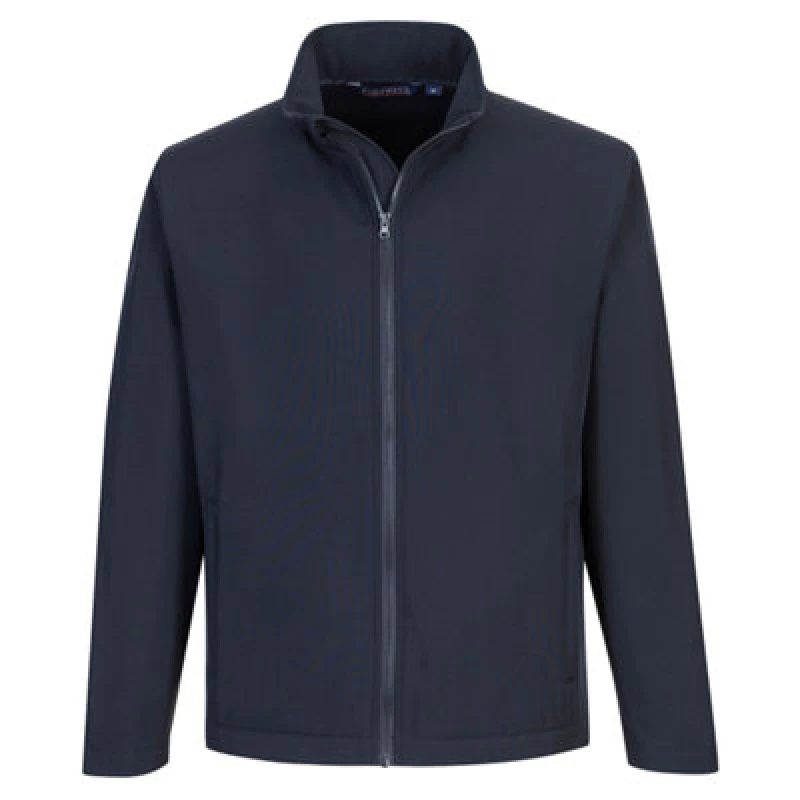 Image of Portwest Mens Print and Promo Softshell Jacket TK20NARL Colour: Navy