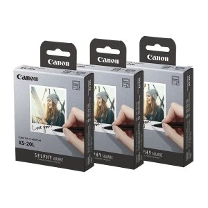 Image of Canon XS-20L 2.7" x 2.7" Square Photo Paper for QX10 Printer - 60 Shots