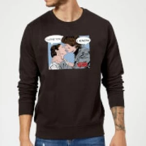 Image of Star Wars Leia Han Solo Love Sweatshirt - Black