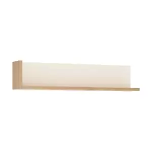 Image of Lyon 120Cm Wall Shelf In Riviera Oak Effect/White