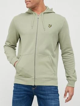 Image of Lyle & Scott Zip Through Hoodie - Moss, Moss, Size L, Men