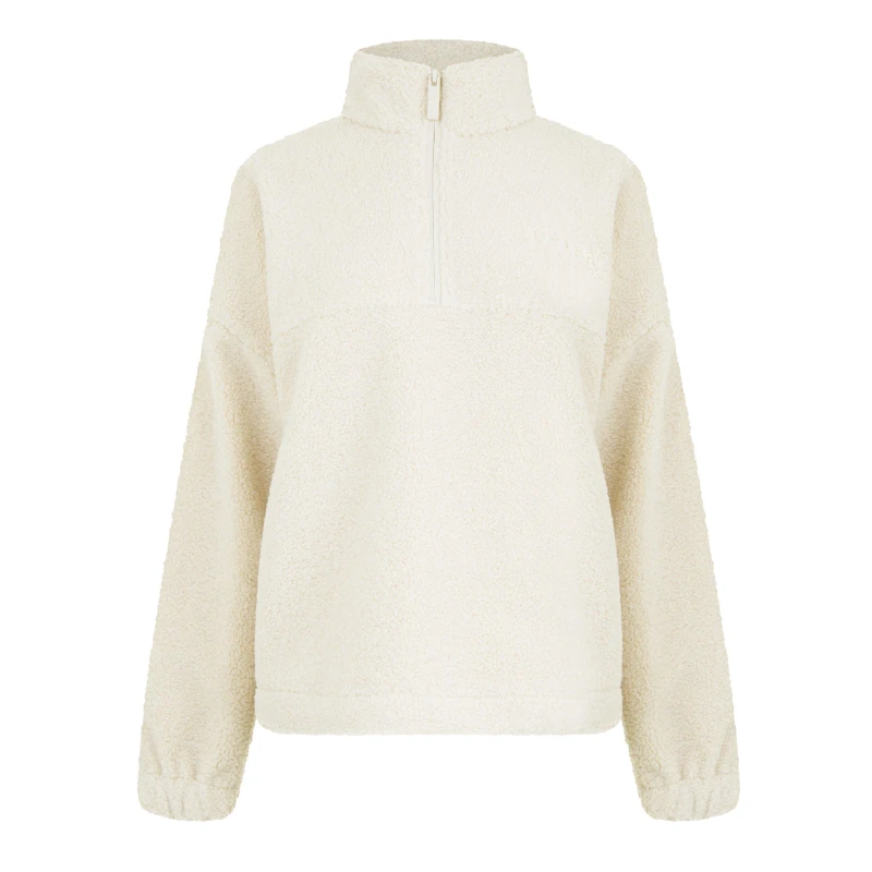 Image of USA Pro Borg Funnel Quarter Zip Top Womens - White White 8