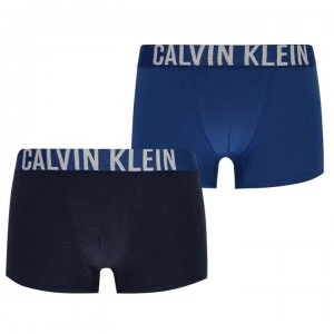 Image of Calvin Klein 2 Pack Intense Power Trunks - Blue/Navy 0ST