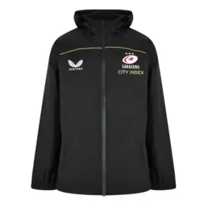 Image of Castore Saracens Rain Jacket Mens - Black