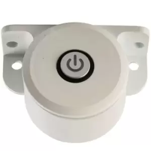 Image of Mini Under Cabinet 12VDC On/Off Push Switch White Compact Discreet Light Control