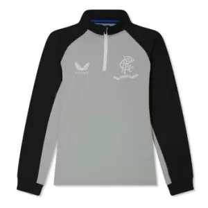 Image of Castore Rangers Quarter Zip Training Top 2021 2022 Junior - Black