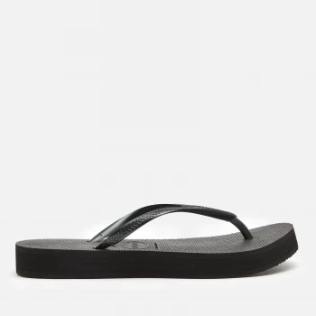 Image of Havaianas Womens Slim Flatform Flip Flops - Black - UK 5