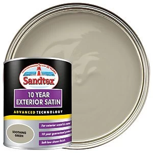 Image of Sandtex 10 Year Exterior Satin Paint - Soothing Green 750ml
