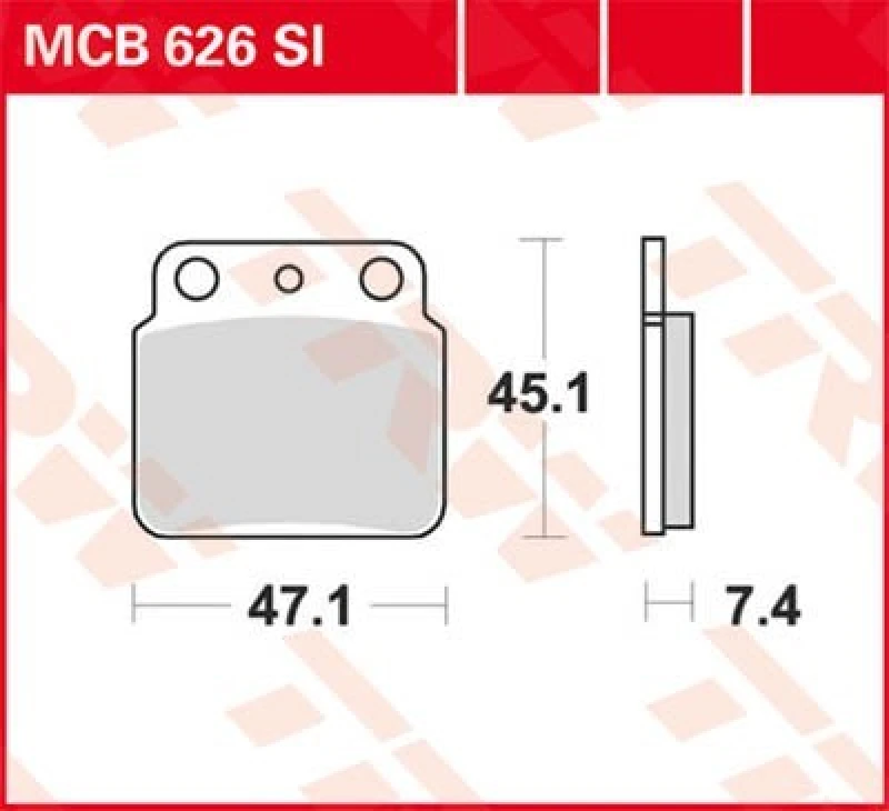 Image of TRW MCB626SI Brake pad set Brake Pad Set,disc brake (402)
