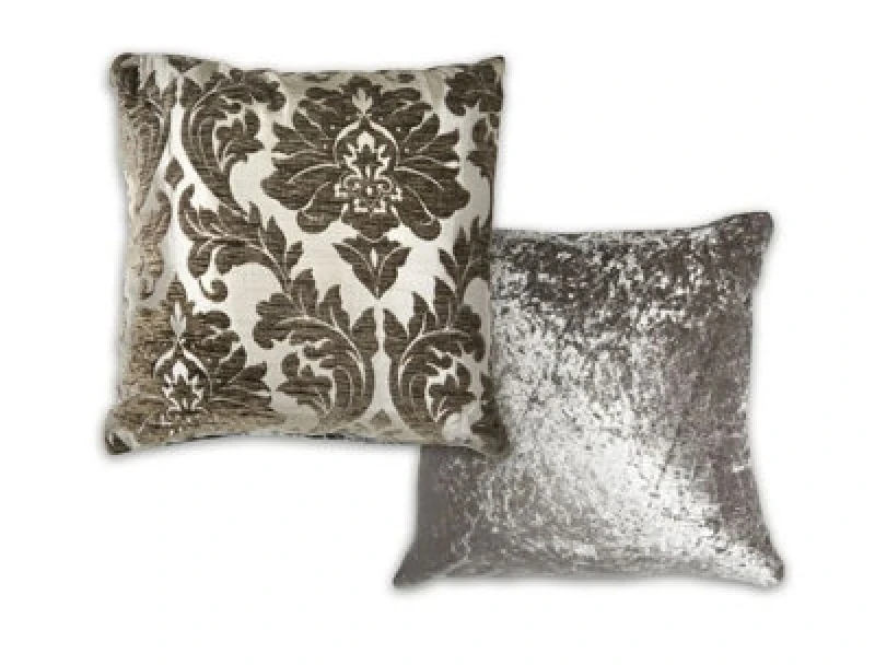 Image of Baroque Cushion Cover In Charcoal Grey