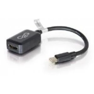 Image of C2G 20cm Mini DisplayPort Male to HDMI Female Adaptor Cable Black