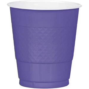 Image of Amscan Plastic Cups 355ml Purple (10 Peace's)
