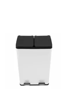 Image of 60L Dual Pedal Bin In White