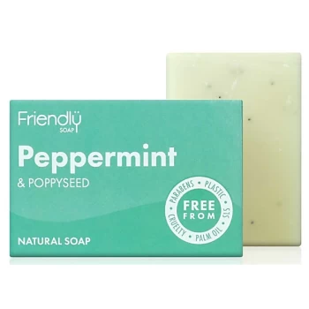 Image of Friendly Soap Bath Soap - Peppermint & Poppy seeds