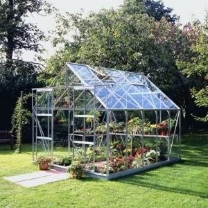 Image of BQ Premier Metal 8x10 Horticultural glass greenhouse