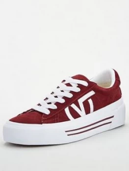 Image of Vans UA Sid Suede - Burgundy/White , Burgundy/White, Size 4, Women