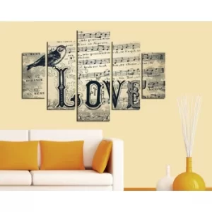 Image of ST091 Multicolor Decorative MDF Painting (5 Pieces)