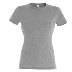 Image of SOLS Womens/Ladies Miss Short Sleeve T-Shirt (XL) (Grey Marl)