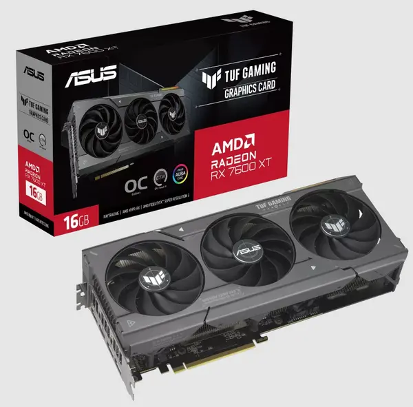 Image of ASUS TUF Gaming Radeon RX 7600 XT OC Edition 16GB GDDR6 Graphics Card