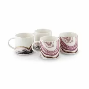 Image of Tower Geode Mug, Set Of 4 - Pink