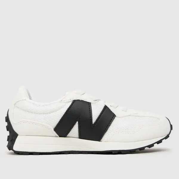 Image of New Balance white & Black 327 Junior Trainers