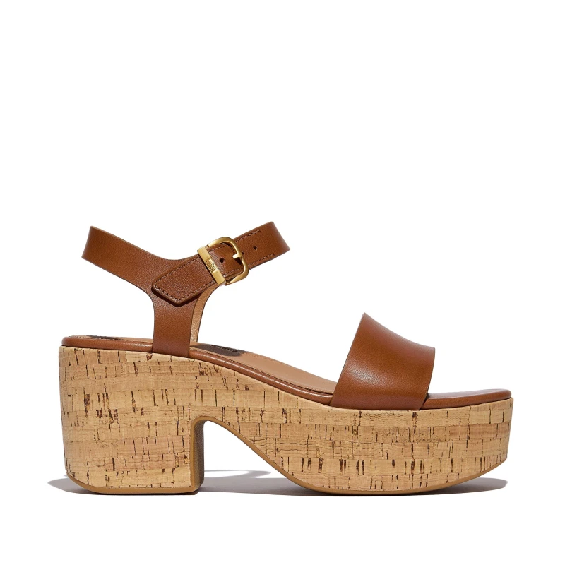 Image of Fitflop Womens Platform Flip Flops Rich Tan female 4 (37)