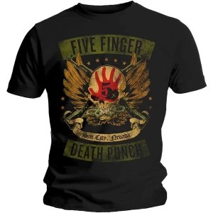 Image of Five Finger Death Punch - Locked & Loaded Unisex Medium T-Shirt - Black