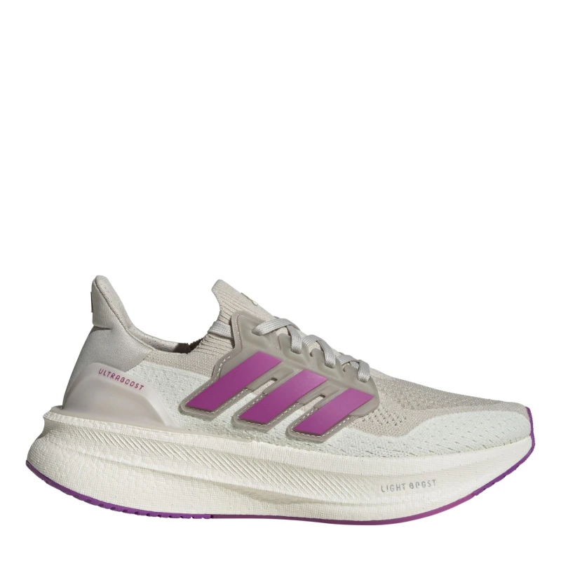 Image of adidas Ultraboost 5 Running Shoes Womens Alum/Prple/Ivry female 3.5 (36)