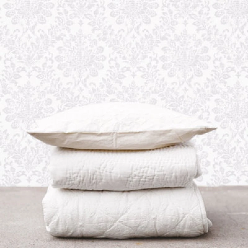 Image of Galerie Nordic Elements Silver Smooth Floral Damask Wallpaper Roll